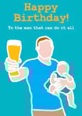 pint baby Birthday Card 19130 created by Charlie T