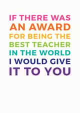 rainbow award Thank You Card 10631 created by Studio 9