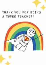 thank you rainbow Thank You Card 19122 created by A note with love