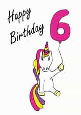 6 6th Birthday Card 7089 created by A Ray of Sunshine Cards