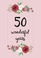 50th 50 Anniversary Card 15962 created by Pippin Prints