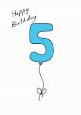 5 5th Birthday Card 7090 created by A Ray of Sunshine Cards