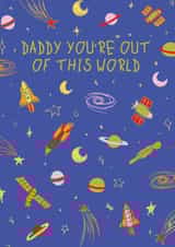 daddy space Birthday Card 18975 created by Fran Butler