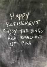 bingo smelling Retirement Card 15109 created by Hot Balloon Art