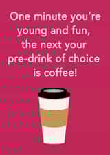 coffee gin Birthday Card 13937 created by Sachy Cards