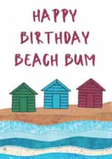 Classic Birthday Card - Beach Bum - Huts created by NaviStitch