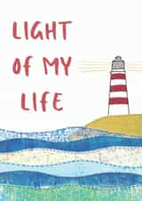 Light of my life Lighthouse Nautical Card created by NaviStitch