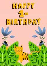 tiger jungle Birthday Card 14293 created by Sara Baker