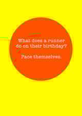 runner running Card 36800 created by Running Cards UK