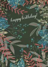 birthday foliage Card 23082 created by Megan Higgins