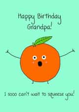 orange squeeze Birthday Card 17043 created by Kewl cards