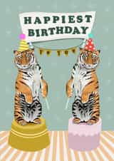 Birthday tiger Card 43610 created by Penelope Nutmeg