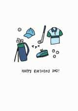 golf dad Birthday Card 18627 created by Jessica Woodhouse