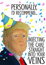 Trump themed birthday card created by NotNiceThings