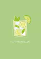 mojito gin Birthday Card 17555 created by PROJECT PRINT.