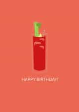 bloody mary drink Birthday Card 17556 created by PROJECT PRINT.