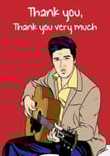 Elvis Presley thank you card created by Graham Sanders
