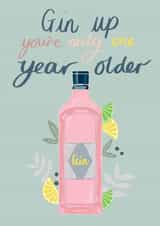 Gin bottle Birthday Card 18616 created by Tiffany Halls