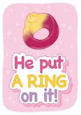 Gummy ring engagement card created by Squiggle Scribble