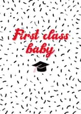 graduate first class Graduation Card 18976 created by Fran Butler