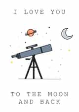 moon and back anniversary card Card 44140 created by Designed by Henry