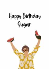 Harry Styles One Direction Birthday Card 17007 created by @sammie.illustrates