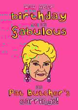 Pat Butcher birthday card created by The Kitschen Disco