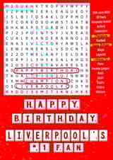 liverpool football Birthday Card 15434 created by Kerrylovescards