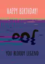 legend loch Birthday Card 16111 created by Fly high art