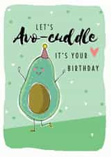 avocado cuddle Birthday Card 19447 created by Leebee Designs
