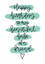 beautiful babe Birthday Card 19442 created by Cate Creates