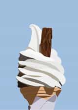 Ice cream Icecream Card 43125 created by Scribbled in Pink