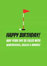 Albatrosses, Eagles and Birdies Golf Birthday Card created by Simon