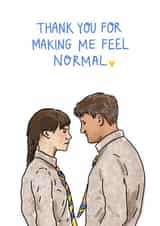 Normal people love Anniversary Card 42515 created by Rosie Johnson Illustrates
