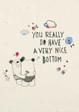 Cheeky Valentines Day Card / Anniversary Card - Bears - You Really Do Have A Nice Bottom created by Cathy Haworth