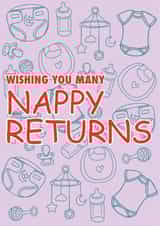 nappy happy New Baby Card 13920 created by Emma Mattinson Design Studio