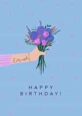 Wild flowers birthday card created by Elba Able
