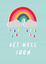 get well soon rain Get Well Card 16563 created by Poppy Jane Prints