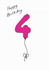 four 4 Birthday Card 7095 created by A Ray of Sunshine Cards