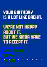 brexit EU Birthday Card 19498 created by Fidler's Thoughts
