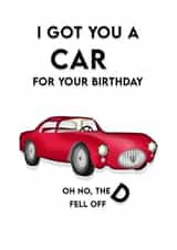 Funny car birthday card 1000 created by Treacle Bum