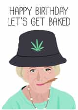 Funny Birthday Card - Mary Berry - Pun - Happy Birthday Let's Get Baked created by MintCards