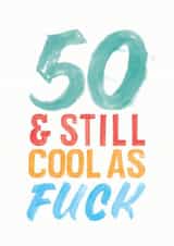 fifty fiftieth Birthday Card 4501 created by Joyful Joyful