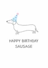 Happy Birthday sausage dog Card 37783 created by BumbleB Design
