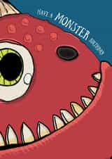 monster pun Birthday Card 19015 created by Mummy Bee