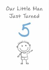 Cute Birthday Card - Little Man - 5th created by @MisterDave