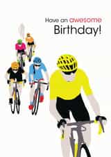 Tour de France Cycling Birthday Card 19200 created by Jackie Ponwaye Design