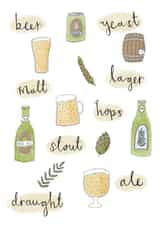 beer lager Birthday Card 19559 created by Rebecca Dyke