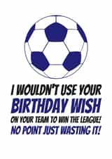 Birthday Wish Football Birthday Card created by Simon