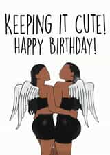 chloe and halle keeping it cute Card 44382 created by Cards by Owl